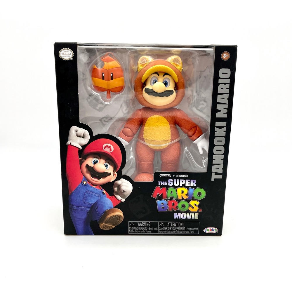 Jakks Pacific Tanooki Mario Action Figure Super‎ Mario Bros Movie 2023